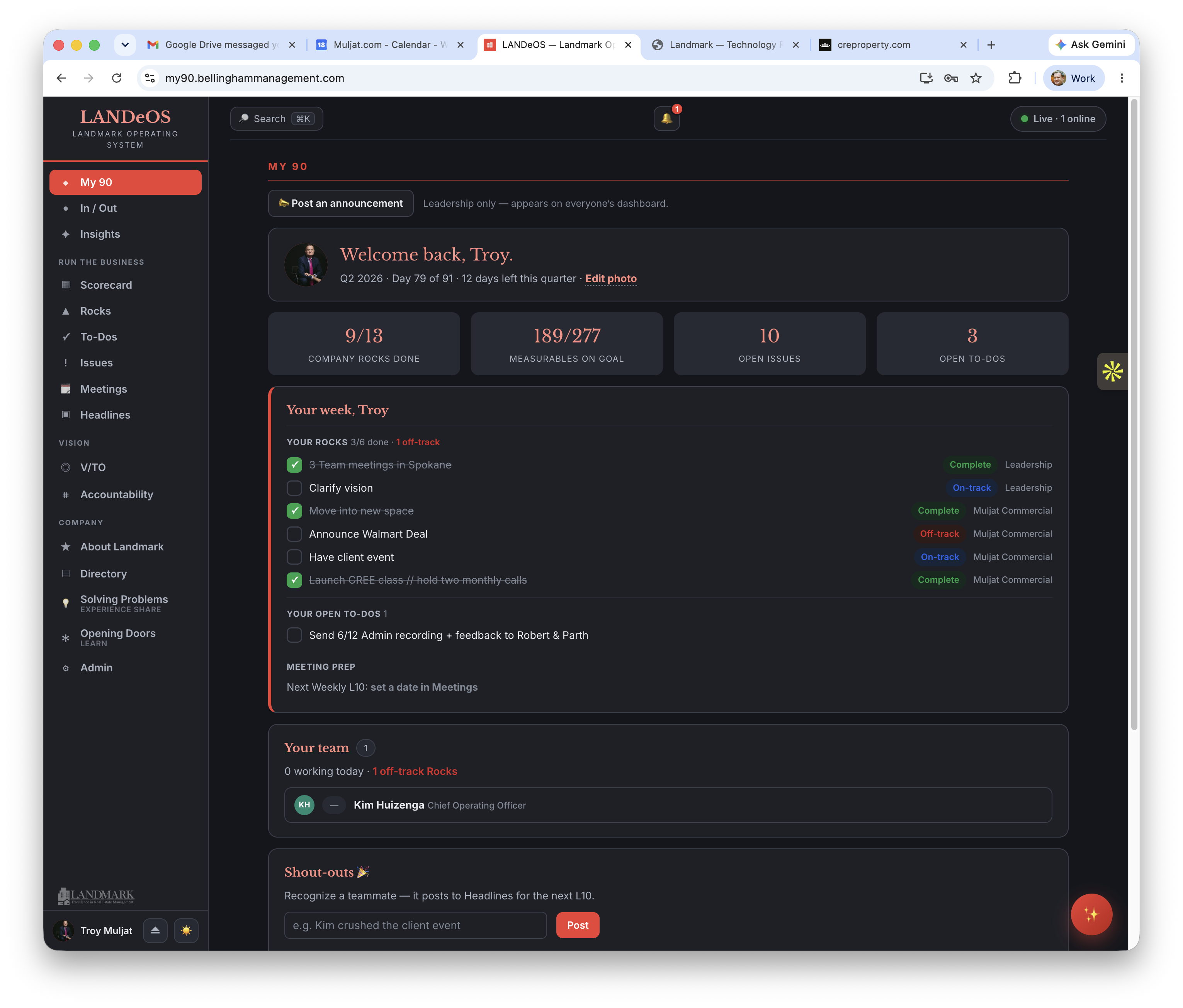 LANDeOS — Landmark Operating System (EOS)